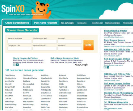 Online isim oluşturucular...2