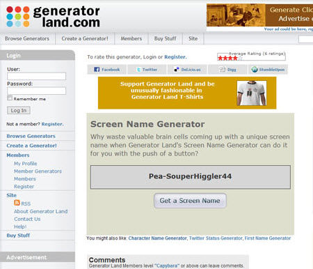 Online isim oluşturucular...3