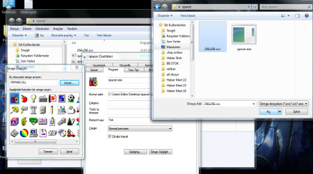 İkonları ayarlayın