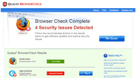 Qualys Browser Check ve BrowserScope