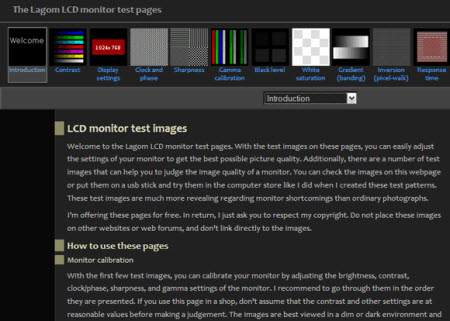 Lagom LCD Monitor Test
