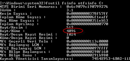 <i>'Sürücü özellikleri'</i>nden sürücünüzün kullandığı dosya sistemini görebilirsiniz