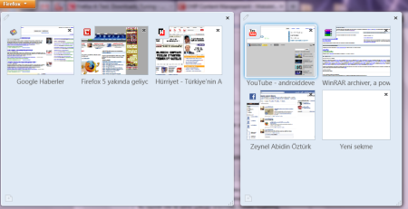 Sekmeler artık üstte görüntüleniyor
