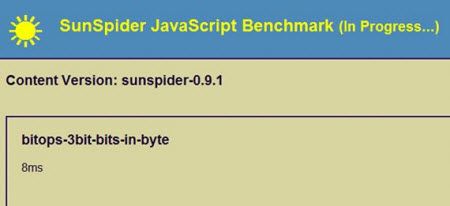 SunSpider JavaScript ve V8