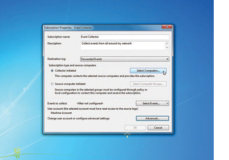 Abonelikler ile diğer PC'lerden olay toplayın