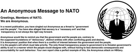 İşte Anonymous'un NATO'ya açık mektubu...