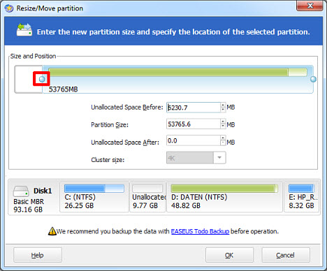 EASEUS Partition Master Home Edition ile Windows 7'nin bölümü büyütürken meydana gelen kısıtlamayı aşabilirsiniz