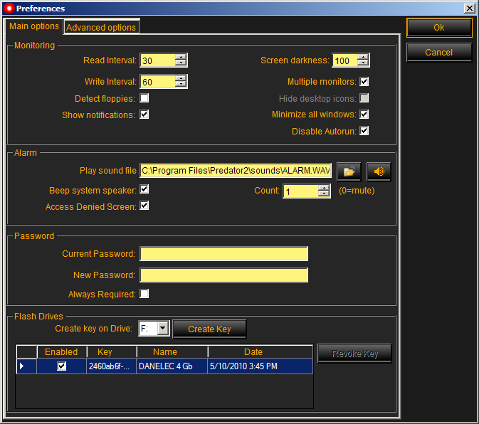 Predator'ün ayarları