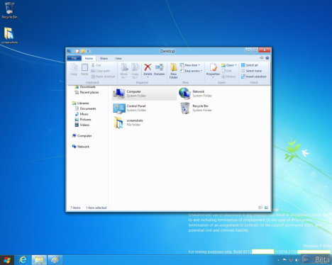 Windows 8 yapı 8172'den ekran görüntüleri - II
