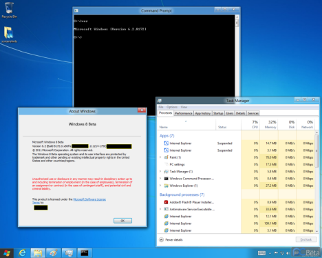 Windows 8 yapı 8172'den ekran görüntüleri - IV