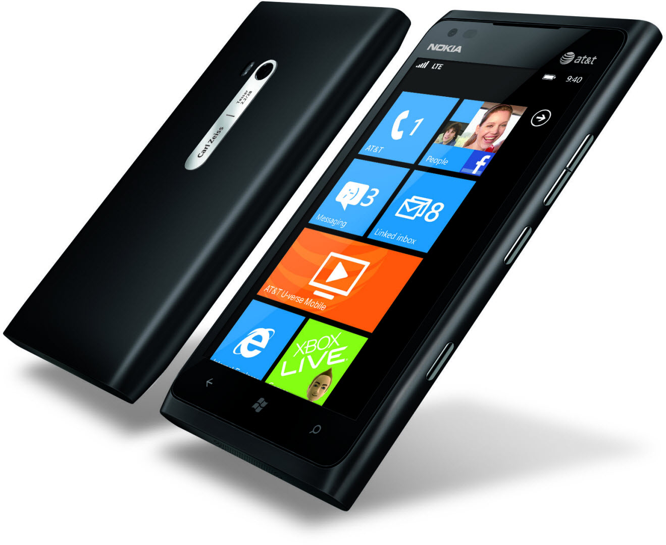 Daha yakından siyah Lumia 900