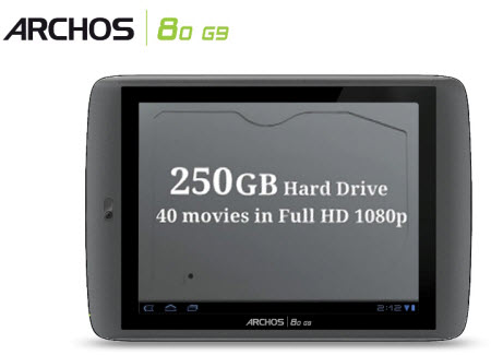 Archos 80 G9'un teknik özellikleri ve fiyatı