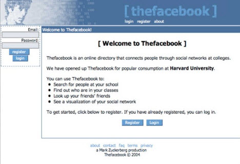 2006'daki ve bugünkü Facebook