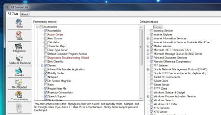 Integration ve Feature Removal bölümleri