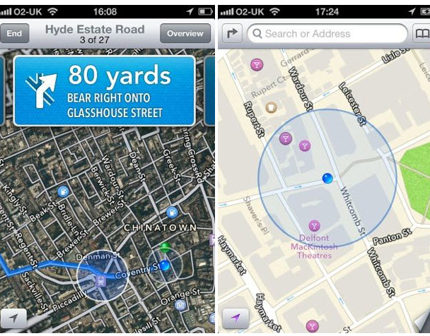 iOS 6'da Google Maps yok...
