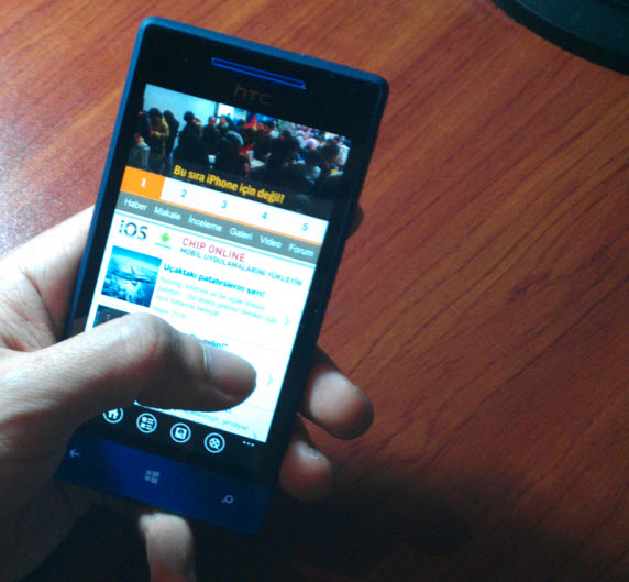 Kullanım, Windows Phone 8 arayüzü