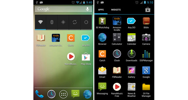 Giriş ekranı ile uygulama ekranı arasındaki fark