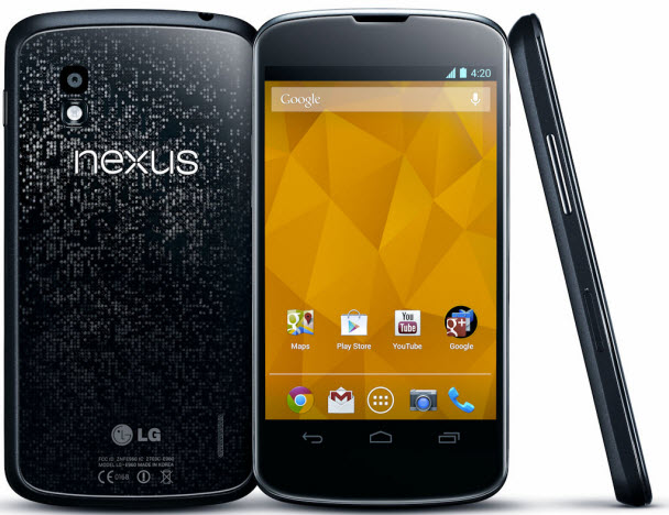 Nexus 4'ün teknik özellikleri ise şöyle