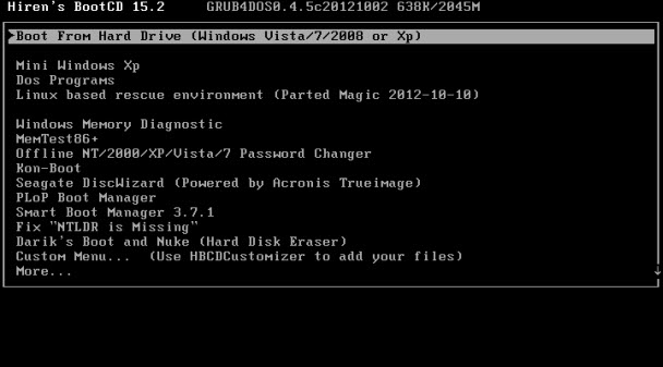 Hiren's BootCD ve Ultimate Boot CD