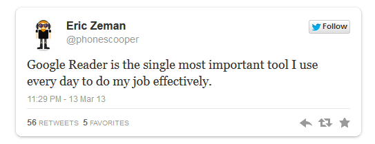Google Reader'ın bir alternatifi var mı?