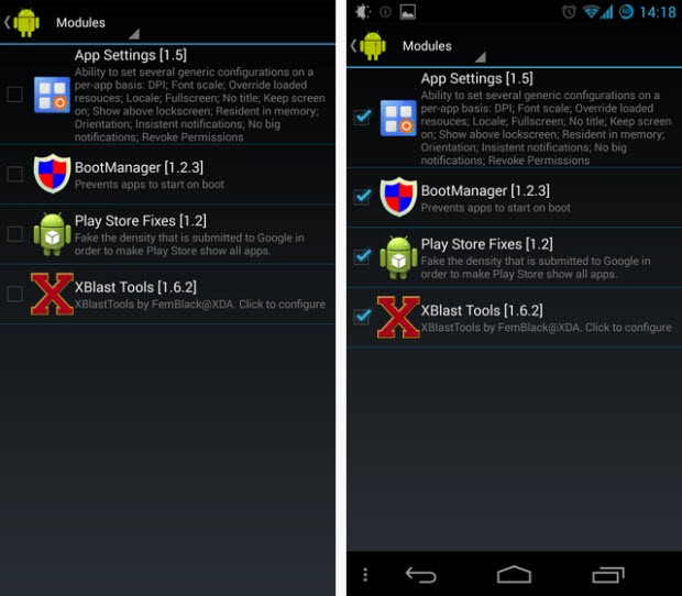 Modülleri etkinleştirme