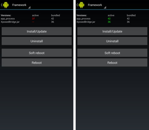 Xposed framework kullanıma hazır