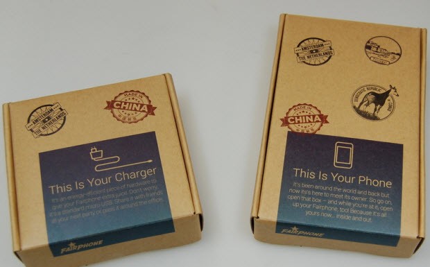 Fairphone'un kutusu ve fiyatı