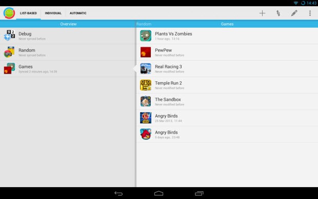 DataSync ile Android eşitleme