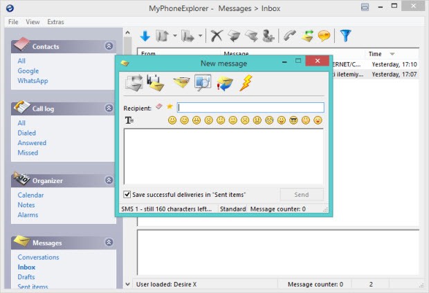 MyPhoneExplorer: SMS ve uygulama yedekleme