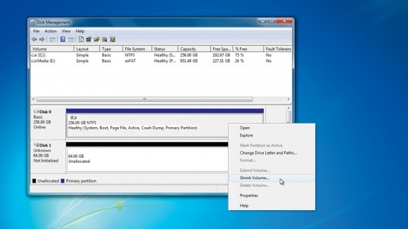 Disk Yönetimi'ni açın