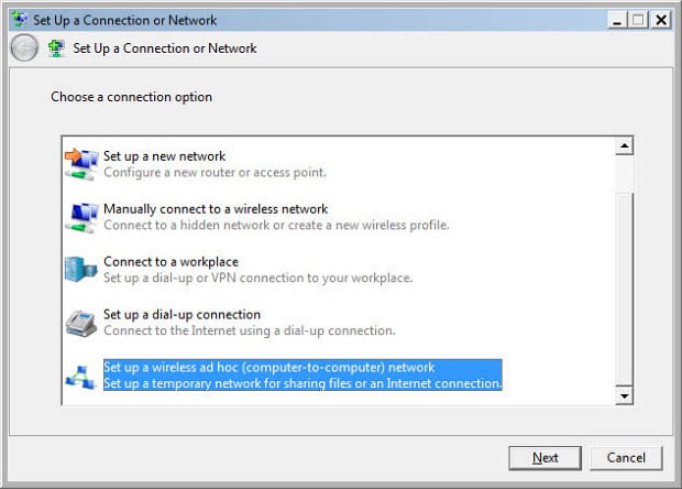 Windows menüleri yoluyla 