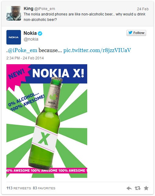 Nokia, Twitter'da Samsung'la dalga geçti!