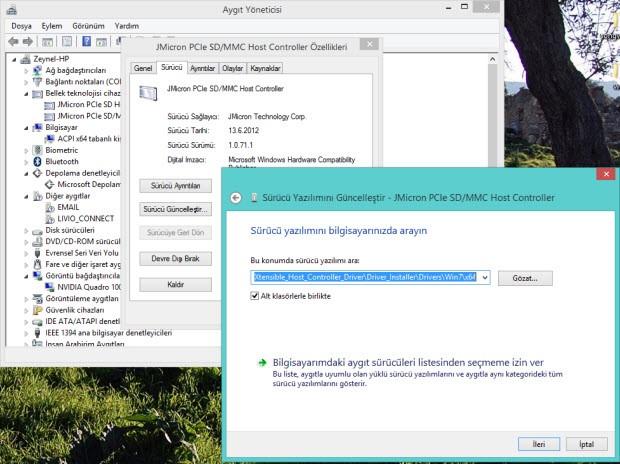 Kolayca güncelleyin  Sürücü yükleme işlemi, cihaza