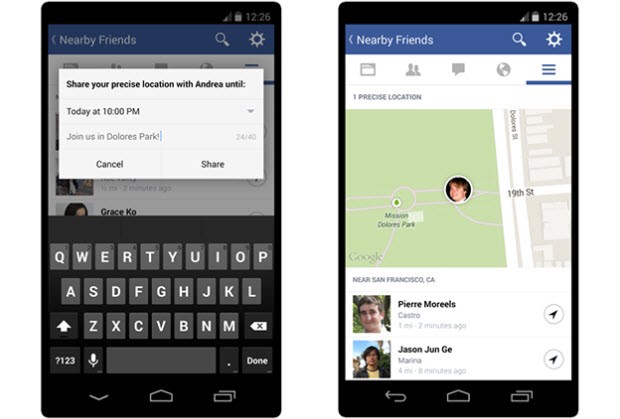 Facebook'tan yeni Nearby Friends işlevi!