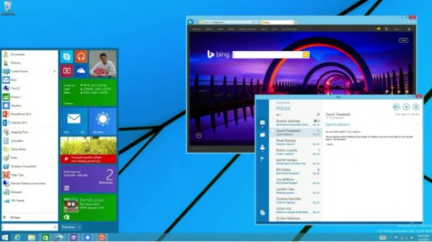 Windows 8.1'in Başlat Menüsü sızdı!