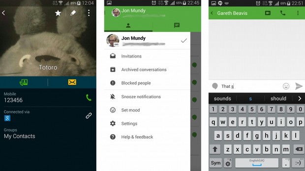 Arama, mesajlaşma, tarayıcı ve klavye