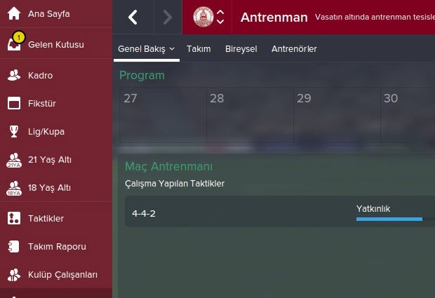 Sol menü çubuğu geri döndü