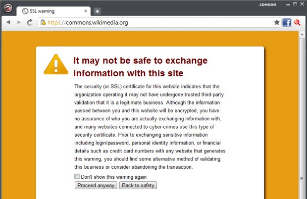 Comodo'nun web tarayıcıları