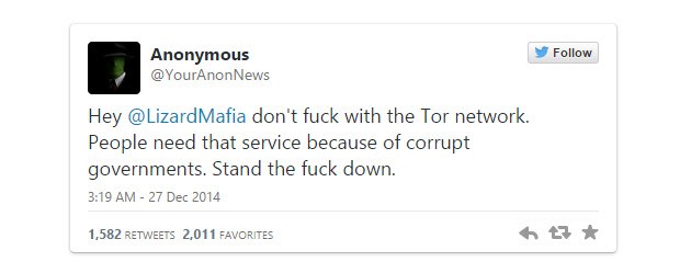 Anonymous, Lizard Squad'ın peşine düştü!