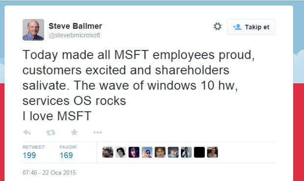 Steve Ballmer, Windows 10 için kararını verdi