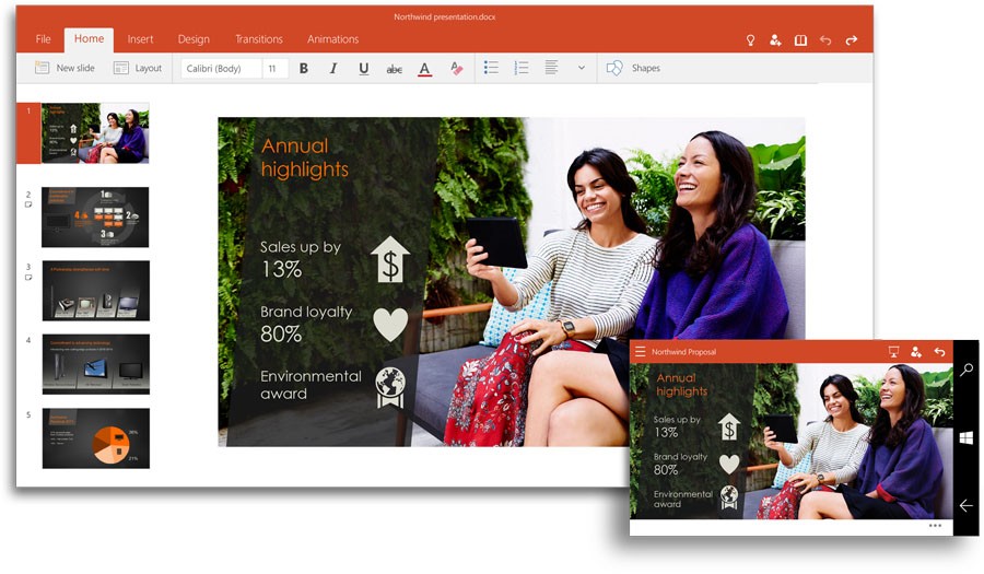Yeni PowerPoint, Outlook ve OneNote'dan görüntüler