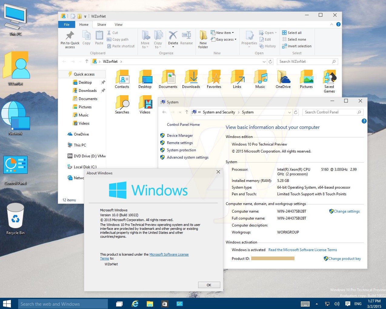 Windows 10'un yeni simgeleri 10022'de göründü