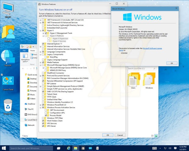 Windows 10'un yeni simgeleri 10022'de göründü