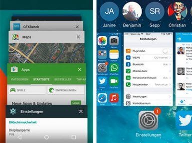 Android: Çoklu görevi iyileştirmeye çalışırken...