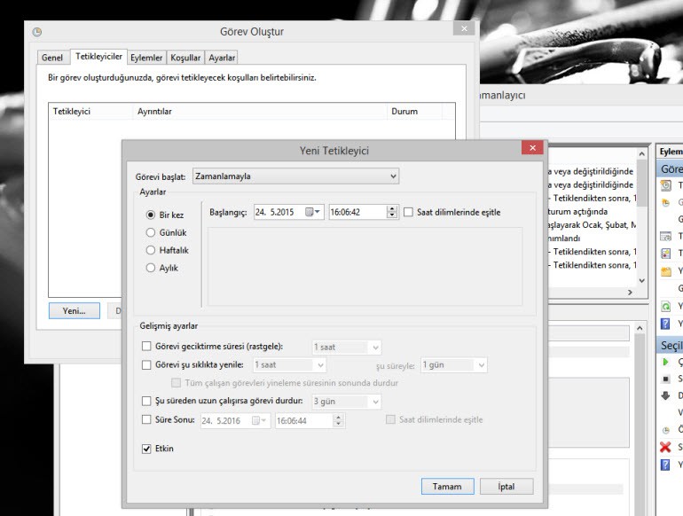 Görev Zamanlayıcı ile işleri otomatikleştirin