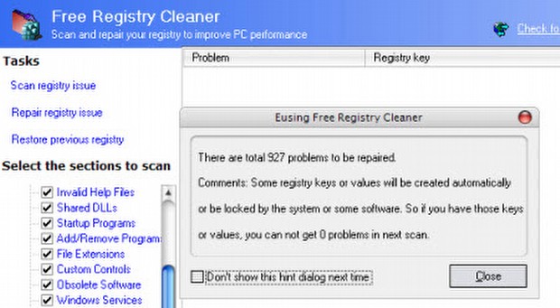 Eusing Free Registry Cleaner