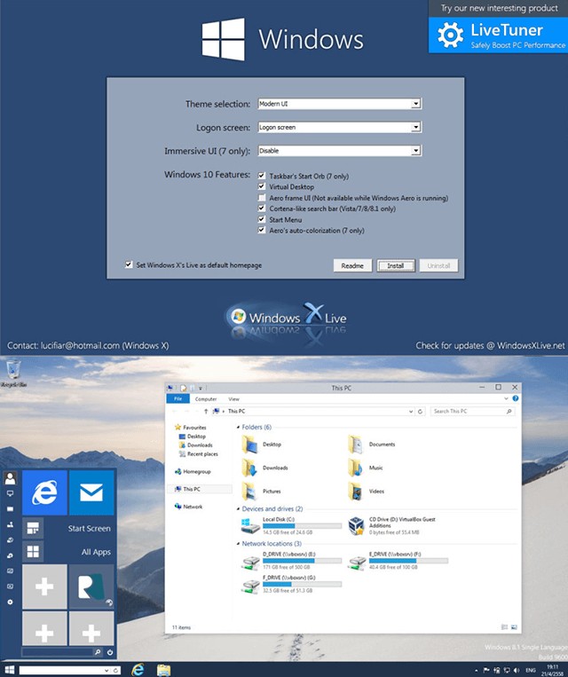 Windows XP, 7 ve 8'e Windows 10 makyajı!