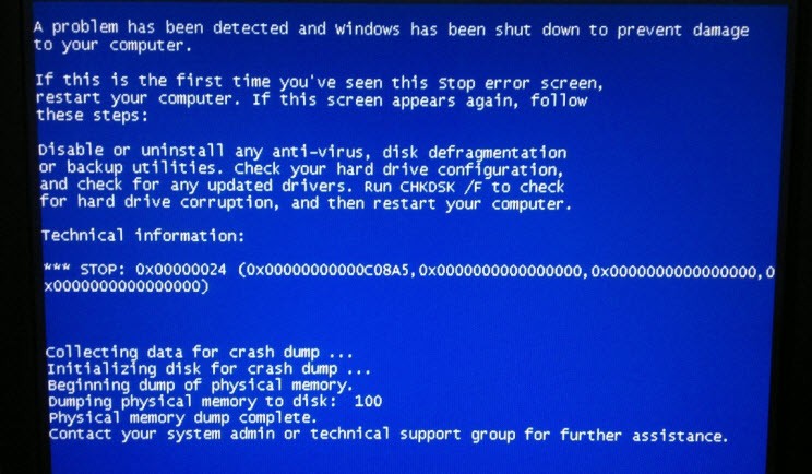 Kernel panic veya mavi ekran neden oluşur?
