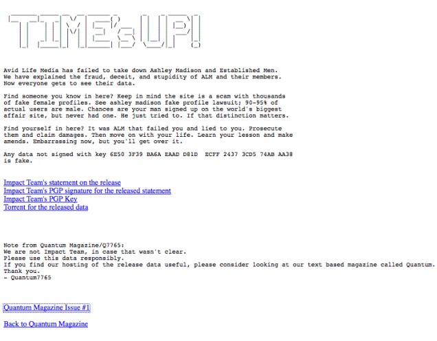 Ashley Madison hacker'ları verileri yayınladı