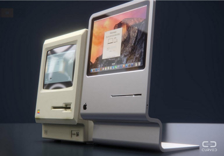 Retro görünümlü modern Apple konseptleri